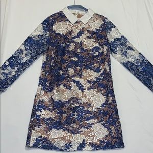 Blue and White Lace Dress from Beach Boutique